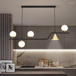 Chandeliers Nordic Chandelier Simple Creative Modern Home Light Luxury Kitchen Long Hanging Bar Living Dining Table Room Pendant Lamps
