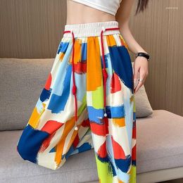 Men's Pants Colourful Tie-Dye Wide Leg For Women 2023 Summer Style Lightweight And Comfortable Trendy Stylish