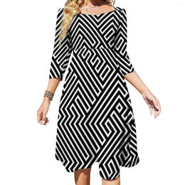 Casual Dresses Abstract Zebra Dress Summer Sexy Animal Print Vintage Womens Stylish Oversize Birthday Gift