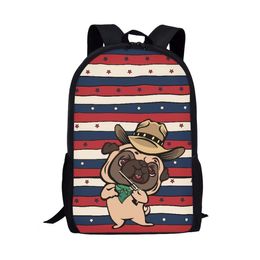 Backpacks Cowboy Dog Shoulder Bags Fashion Animal Large Capacity Teenager School Bag Creative Designer Child Portable Mens Study Book 230705