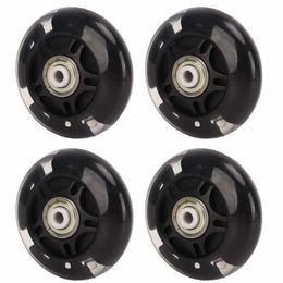 Skate Accessories 4PCS Roller Wheel 6369mm Inline Flash PU Wheels Replacement 230706