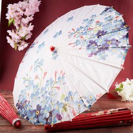 Umbrellas Cloth Women Umbrella Cherry Blossoms Ancient Dance Umbrella Decorative Umbrella Chinese Oil Paper Umbrella