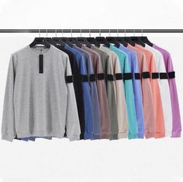Designer topstoney Mens Sweatshirts hoodie Casual Pullover Autumn O Neck black Hoodie Womens 18 Candy Color Long Sleeve Sweater with Motion current 639ess