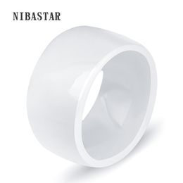 Popular Unisex Jewelry Ring With Standard USA Size 6-11 Luxury White Broad Ceramic Accessories Rings For Party Design