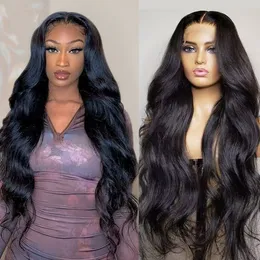 13X4 Transparent HD Lace Frontal Wig Body Wave Lace Front Wig Remy Human Hair Wigs Lace Closure Wigs For Women Natural Color