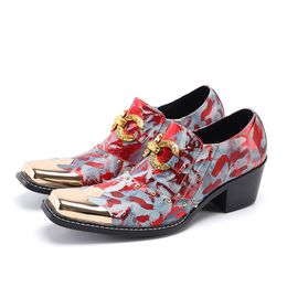 Classic Handmade Print Genuine Leather Oxford Shoes For Men Dress Mens High Heels Shoe Man Wedding Zapatos De Hombre 2024 b s
