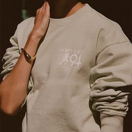 Men s Hoodies Sweatshirt Letters Print Light Green Sweatshirt Autumn Winter Lady Long Sleeve O Neck Casual Pullover Tops 230705