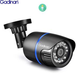 IP Cameras Gadinan 8MP 5MP 4MP Audio POE IP Camera Street Outdoor Surveillance Camera Bullet Video Videcam CCTV IR Leds P2P DC 12V/ 48V POE 230706