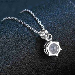 Collane con ciondolo Serenity Day S925 Argento sterling intarsiato D Colore VVS Diamante Classico Sei Cl Ciondolo 1/2/3ct Collana Moissanite Gioielli squisiti Z230707