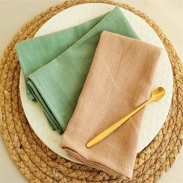 Table Napkin Cotton Linen Cloth Durable Type Placemat Kitchen Tableware Towel Room Reusable For Family Dinners Weddings