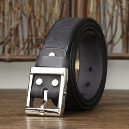 Belts Fashionable Thickened Cowhide Stainless Steel Pin Buckle Belt Men's Leather Design Versatile Tough A2797