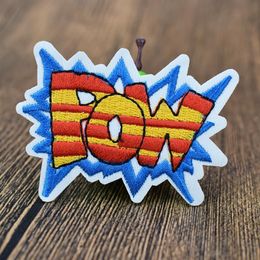 Rock pow embroidered patches for clothing iron on patches for clothes badges clothes iron-on patches for jeans254V