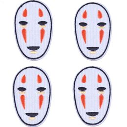 Spirited Away Iron On Patches JAPAN Cartoon No Face Cloth Patch Embroidered Badge Cartoon Garment Apparel181m