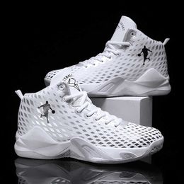 Mens Womens Basketball Shoes Youth Casual Sneakers Non Slip High Top Sports Trainers White Beige Blue Yellow