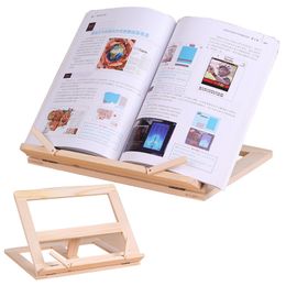 Decorative Objects Figurines Wooden Frame Reading Bookshelf Bracket Book Bookend Tablet PC Support Music Stand Wood Table Drawing Easel Stationery 230705