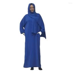 Ethnic Clothing Muslim Women's Long Robe Dress With Turkish Turban Hijab Headscarf Vestidos Arabes Dubai Turcos Abayas Caftan Marocain For