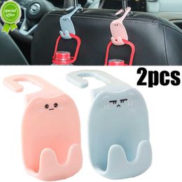 New 2pcs Cartoon Hooks Car Rear Seat Back Hanging Mount Hanger Interior Organiser Handbag Storage Hooks Car Seats Hook Holder