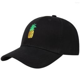 Ball Caps Cotton Hat Pineapple Embroidery Men Baseball Cap Sports Casual Adjustable Sun Outdoor Hip Hop Summer Snapback