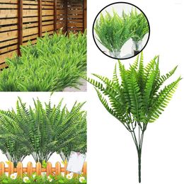 Decorative Flowers 12pcs Water Grass Persian Simulation Green Wall Decoration And Leaves Fern Long Stem Silk