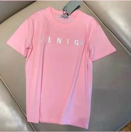 Paris SJ Designer Gao Ding T-shirt da uomo Lettere ricamate stampate Camicia da uomo in cotone T-shirt top di lusso a 4 colori Taglie asiatiche da uomo e da donna s-5XL Stile minimalista