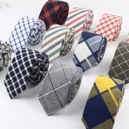 Commercial Cotton Tie Classical Color Rainbow Stitching Necktie Lovely Striped Mens Narrow Neckties Designer Handmade Ties280Z