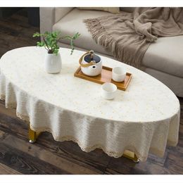 Table Cloth Oval Tablecloths Rural Style Small Daisy Flower French Tea Lace Tablecloth Coffee Home Decorati