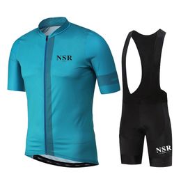 Cycling Jersey Sets NSR RAUDAX Mens Pro Team Jerseys Road Bike Short Sleeves Bicycle Clothes Bib Shorts MTB Sport Clothing 230706