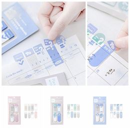 Kawaii Memo Pad with Transparent Index Stickers for Aesthetic Stationery Supplies and sticker book