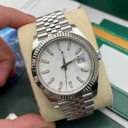 With diamond Mens WATCH automatic mechanical watch 36/41MM 904L all stainless steel watches Women's 28/31 quartz battery super luminous wristwatch montre de luxe ST9