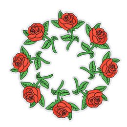 Diy Roses patches for clothing iron embroidered patch applique iron on patches sewing accessories badge stickers for clothes bag204A