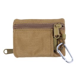 Tactical Wallet EDC Molle Pouch Portable Key Card Case Outdoor Sports Coin Purse Hunting Bag Zipper Pack Multifunctional Bag New