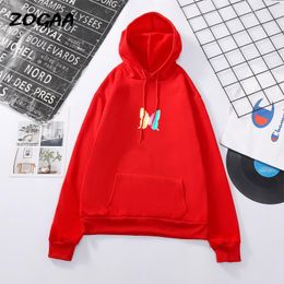 Men's Hoodies ZOGAA Men Spring Thick Hooded Sweatshirt Trend Simple Printed Harajuku Casual Youth All-match Korean Style