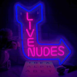 Sign LED Live Nudes Light Signs Bedroom Office Wall Decor Party Decorations Neon Signage Art HKD230706