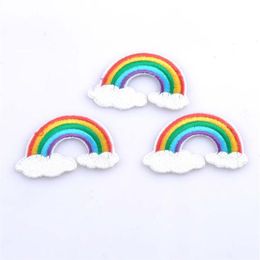 Patch DIY Rainbow Patches For Kids Clothes Iron-on Embroidered Patch Motif Applique194h