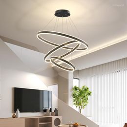 Pendant Lamps Nordic Chandelier Living Room Modern Simple Lights Luxury Lighting Dining Lamp Hall Black White Hanging