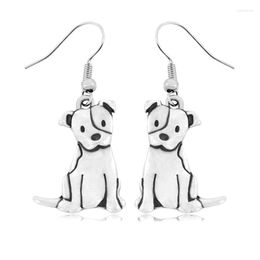 Dangle Earrings Pit Bull For Women Brincos Boho Cute Dog Drop Earring Fashion Jewellery Pet Love Gifts Bijoux Pendientes Mujer