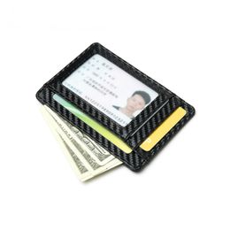 ZOVYVOL 2022 New Fashion Style Black Carbon Fibre Card Holder Slim Thin RFID Men Women Smart Small Wallet PU Leather Pocketbooks