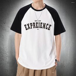 Men's T Shirts Patchwork Men Fashion Clothing Summer Hip Hop Streetwear Casual Short Sleeve Tops Breathe