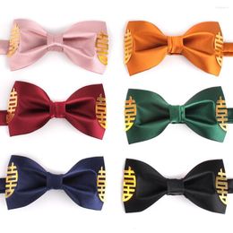Bow Ties Wedding Tie Casual For Men Women Adult Cravats Male Solid Colour Knot Party Black Red Green Bowties
