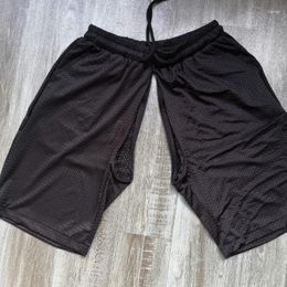 Men's Pants Summer Ice Silk Casual Double-headed Invisible Zipper Open-crotch Outdoor Convenience Sex Shorts Men Fashion