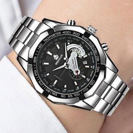 Wristwatches Quartz Watch Water Resistant Luminous Date Display Diver Fashion Luxury Men's Watches