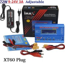 パーツ アクセサリー iMAX B6 80W バッテリー充電器 Lipo NiMh Liion NiCd デジタル RC IMAX B6 Lipro バランス充電器放電器 72W 調整可能なアダプター 230705