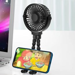 1pc, Portable Fan, 2000mAh Hangable Handheld Standable Tripod Fan 3 Speed Battery Powered Octopus Fan