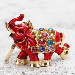 Selling Colourful Rhinestone Elephant Keychain Car Key Holder Drop Women Bag Ornaments Pendant Small Gift3245