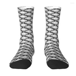 Men's Socks Gray Bricks Pattern Crew Unisex Cute Spring Summer Autumn Winter Dress