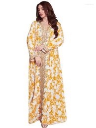 Ethnic Clothing Turkey Sequins Muslim Dress Women Lace Abaya Morocco Evening Dresses For Dubai Islam Long Robe Femme Vestidos Autumn