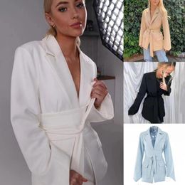 Women's Suits Casual Blazer Coats Women 2023 Summer Autumn Notched Collar Fashion Office Lady Work Blazers