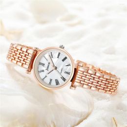 Wristwatches Fashion Roman Numerals Women Quartz Watches Top Brand High Quality Stainless Steel Bracelet Wristwatch Relojes Feminino Saat