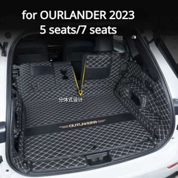 Pet Seat Cover Leather For Mitsubishi Outlander PHEV 2023 Trunk mat mats Auto Parts Styling Rugs Waterproof Protect HKD230706