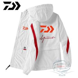 Fishing Accessories 2022 Outdoor Long Sleeve Sunscreen Fishing Clothes Waterproof Breathable Jacket Thin Jacket Hooded Fishing Clothing HKD230706